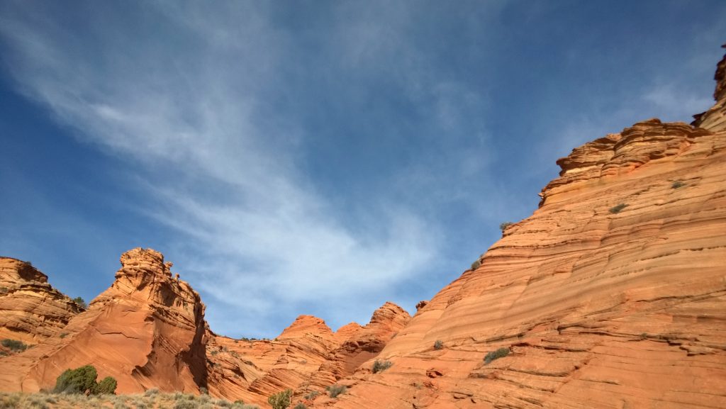 Arizona desert with skies 